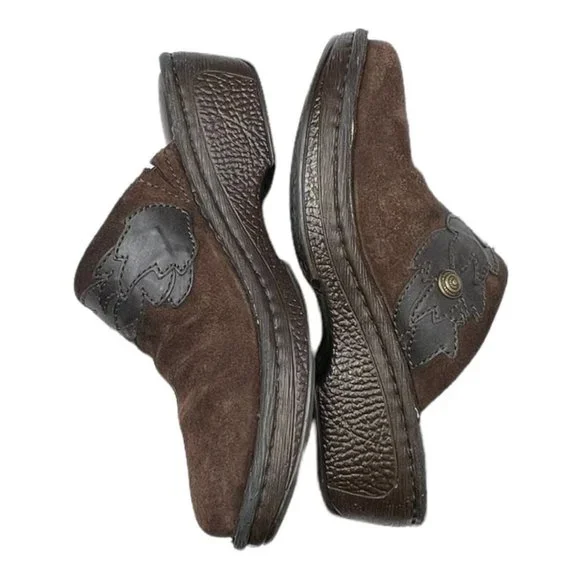 Born B64623 Pittina Summerborn Together Brown Suede Mules Clogs shoes Women's 6 - Picture 7 of 10